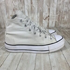 Converse Platform Chuck Taylor All‎ Star High Top Sneakers White Women's Size 9